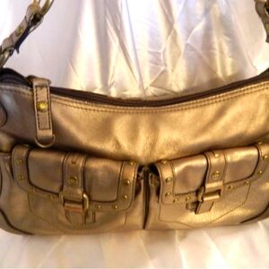 Metalluc Gold Shoulder Bag By FOSSIL